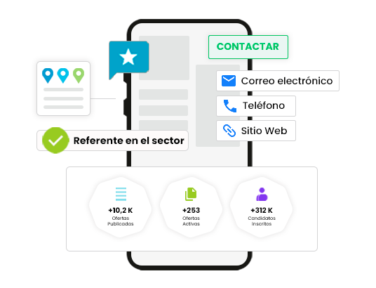 Equipo de profesionales caminando en una oficina moderna, representando el posicionamiento de marca empleadora en Yobalia.